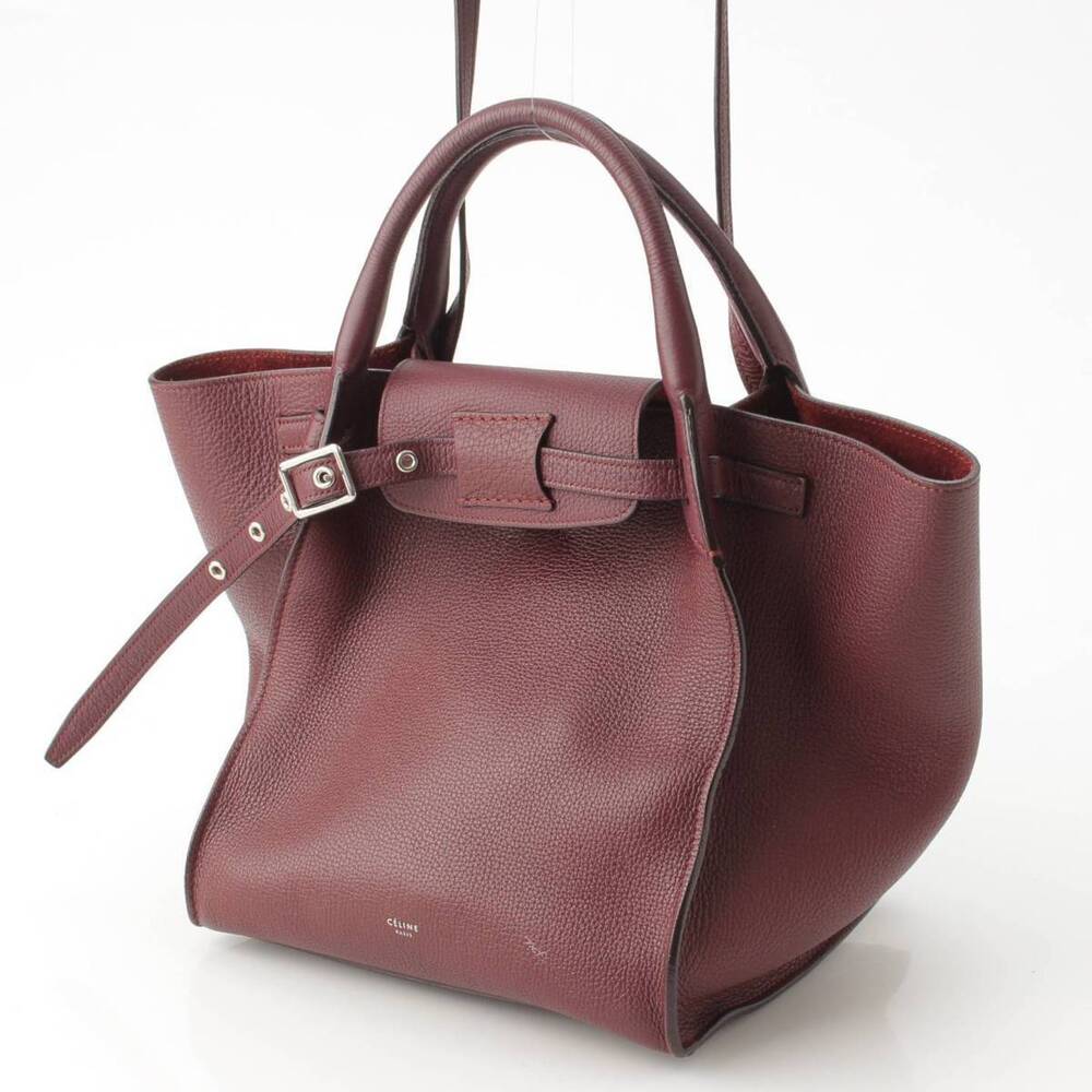 Celine Shoulder Bordeaux Red Bag Handbag
